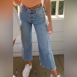 Zara Wide Leg Light-wash Jeans